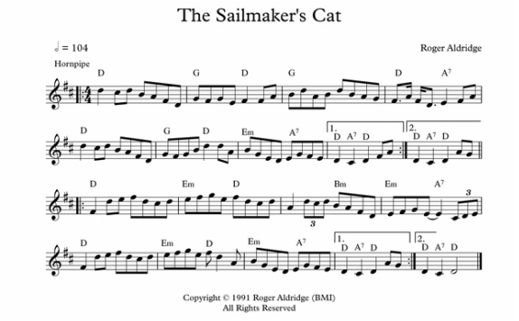 The Sailmaker's Cat composed by Roger Aldridge